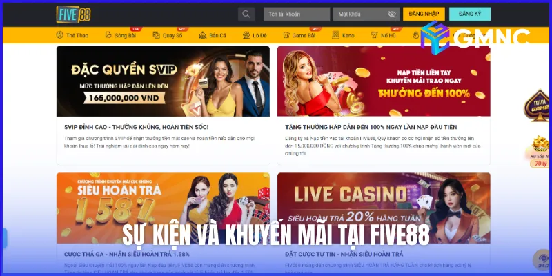 Sự kiện và khuyến mãi được nhà cái cập nhật liên tục